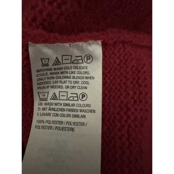 Susan Graver Weekend Ombre Cozycore Barbiecore Knit Pink Red Sweater Top Size S - Picture 7 of 10